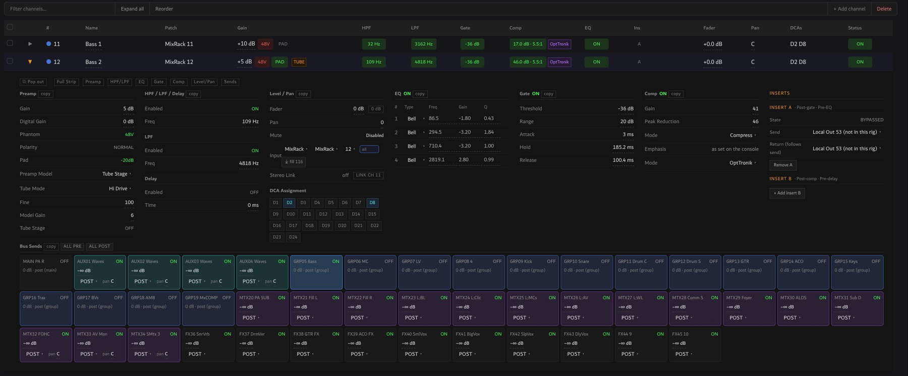The CON'VERT processing screen